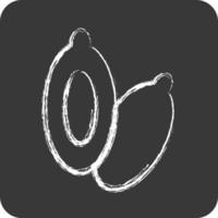 ikon ootes. relaterad till eid al Adha symbol. krita stil. enkel design redigerbar. enkel illustration vektor