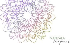 Hintergrund mit Gekritzel Stil Mandala im warm Gradient, Dekoration zum Banner und Sozial Medien vektor