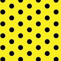 abstrakt schwarz Polka Muster auf Gelb Hintergrund. vektor