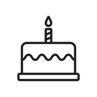 Geburtstag Kuchen Symbol Vektor im Linie Stil
