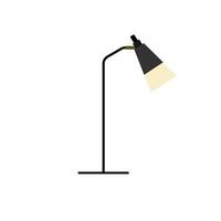 kontor tabell lampa platt design stil. skrivbord lampa modern vektor illustration