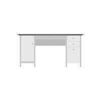Büro Schreibtisch eben Design Vektor Illustration. Arbeitsplatz Illustration