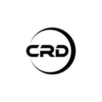 crd brev logotyp design i illustration. vektor logotyp, kalligrafi mönster för logotyp, affisch, inbjudan, etc.