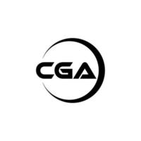 cga brev logotyp design i illustration. vektor logotyp, kalligrafi mönster för logotyp, affisch, inbjudan, etc.