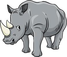 Nashorn Karikatur farbig Clip Art Illustration vektor