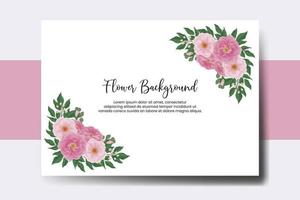 Hochzeit Banner Blume Hintergrund, Digital Aquarell Hand gezeichnet Pfingstrose Blume Design Vorlage vektor