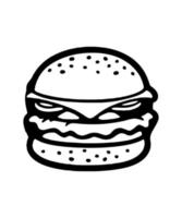 Muskel Burger Illustration Design vektor