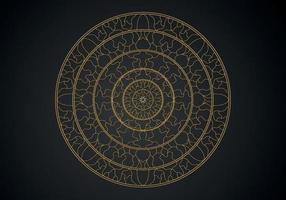 Luxus Zier Mandala Design Hintergrund in Goldfarbe vektor