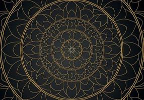 Luxus Zier Mandala Design Hintergrund im Gold Farbe Vektor. Vektor islamisch Hintergrund