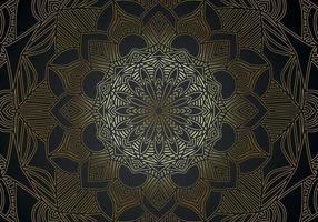 Luxus Zier Mandala Design Hintergrund in Goldfarbe vektor