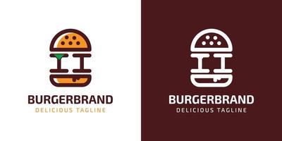 Brief ii Burger Logo, geeignet zum irgendein Geschäft verbunden zu Burger mit ich oder ii Initialen. vektor