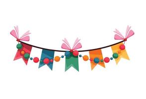 bunt Girlanden Party Banner Vektor Illustration