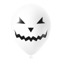 Halloween Weiß Ballon Illustration mit unheimlich und komisch Gesicht vektor