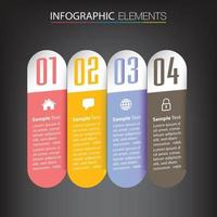 modern textrutmall, bannerinfographics vektor