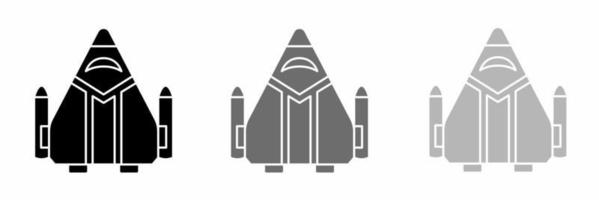 Plats raket ikon symbol illustration uppsättning för företag. vektor