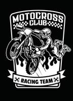 Hemd Design von Rennfahrer oder Motocross Sport vektor