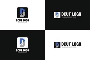 dcut d brev logotyp mall vektor