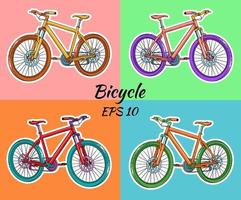 cykel. internationella cykeldagen. cykel ritad i tecknad stil. vektor