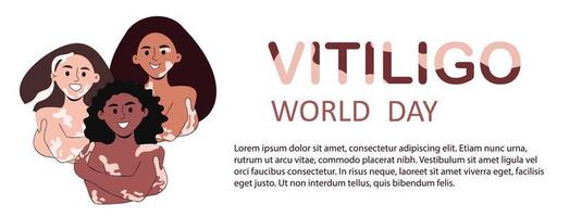 Welt Vitiligo Tag Hintergrund Vorlage Vektor Illustration