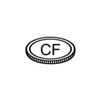 Komoren Währung Symbol, komorisch Franc Symbol, kmf unterzeichnen. Vektor Illustration