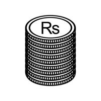 mauritius valuta symbol, mauritiska rupee ikon, mur tecken. vektor illustration