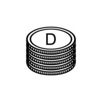 Gambia Währung Symbol, gambisch dalasi Symbol, gmd unterzeichnen. Vektor Illustration