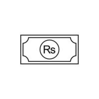 mauritius valuta symbol, mauritiska rupee ikon, mur tecken. vektor illustration