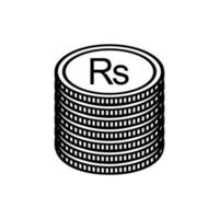 mauritius valuta symbol, mauritiska rupee ikon, mur tecken. vektor illustration