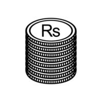 mauritius valuta symbol, mauritiska rupee ikon, mur tecken. vektor illustration