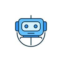 chatbot runda vektor robot Stöd begrepp färgad ikon