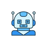 komisch Roboter Chatbot Vektor Konzept farbig Symbol oder Zeichen