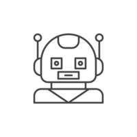 komisch Chatbot Roboter Vektor Konzept linear Symbol