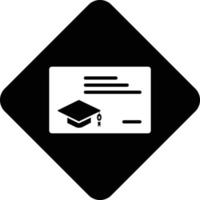 Zertifikat, Diplom, Grad, Bildung Symbol Design vektor