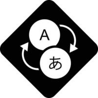 Kurse, Übersetzung, Sprache Symbol Design vektor