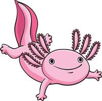 axolotl tecknad färgad clipart illustration vektor