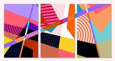 Vektor bunt geometrisch abstrakt Hintergrund zum Sommer- Banner