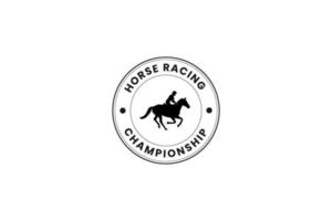 Pferd Rennen Logo Vektor Symbol Illustration