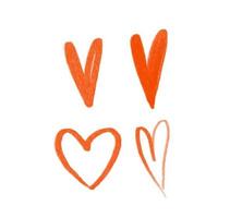 Hand gemalt rot Herzen Satz. einstellen von süß kindisch Herzen. Valentinsgrüße Tag. Liebe Illustration, Design, Dekor. vektor