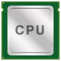 cpu eller centralbehandlingsenhetschipvektor vektor