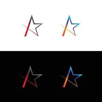 Star Symbol mit branding bunt sehen, bunt Star Logo, kreativ einfach Star vektor