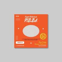 social media posta design mall för pizza sälja. vektor