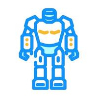 Spielzeug Roboter Spielzeug Baby Farbe Symbol Vektor Illustration