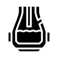 Basic Sauerstoff Ofen Stahl Produktion Glyphe Symbol Vektor Illustration