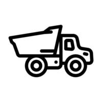 LKW Spielzeug Kind Linie Symbol Vektor Illustration