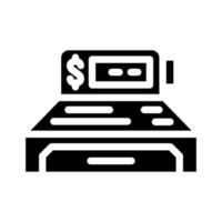 abspielen Geld Kasse registrieren Spielzeug Baby Glyphe Symbol Vektor Illustration