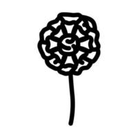 Ringelblume blühen Frühling Linie Symbol Vektor Illustration