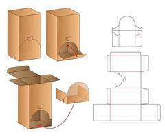 Box Verpackung gestanzte Vorlage Design. 3D-Modell vektor