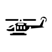 Polizei Hubschrauber Verbrechen Glyphe Symbol Vektor Illustration