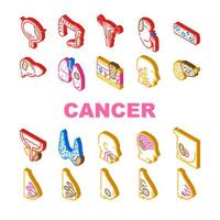 Krebs Brust Band Tag Symbole einstellen Vektor