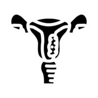 endometrial cancer glyf ikon vektor illustration